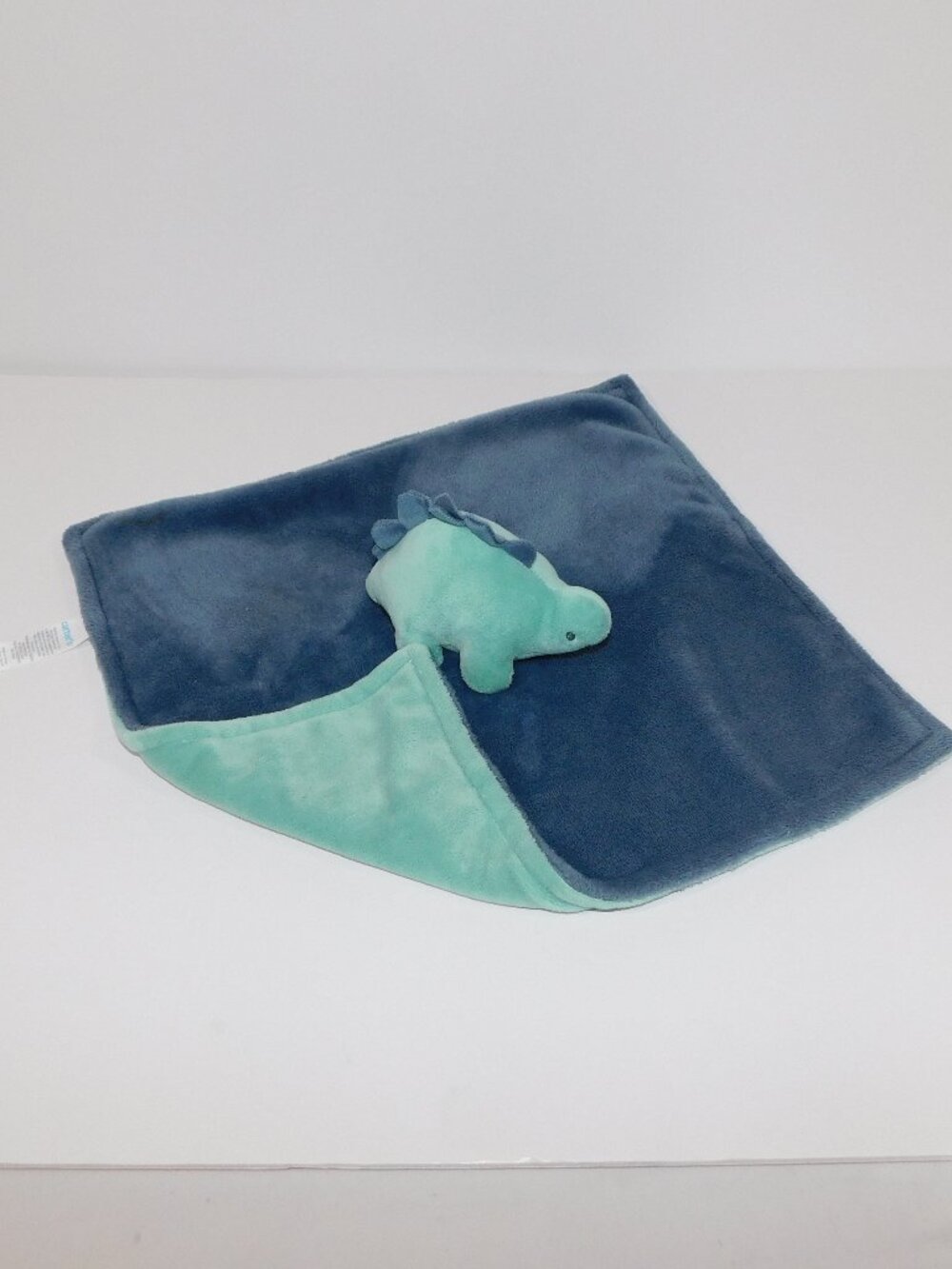 Carters Blue Dinosaur Stegosaurus Plush Security Blanket Baby Lovey Nunu Dino